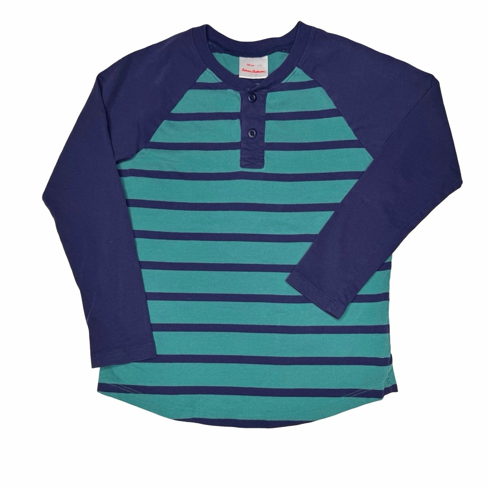Hanna Andersson Sueded Jersey Striped Henley Top